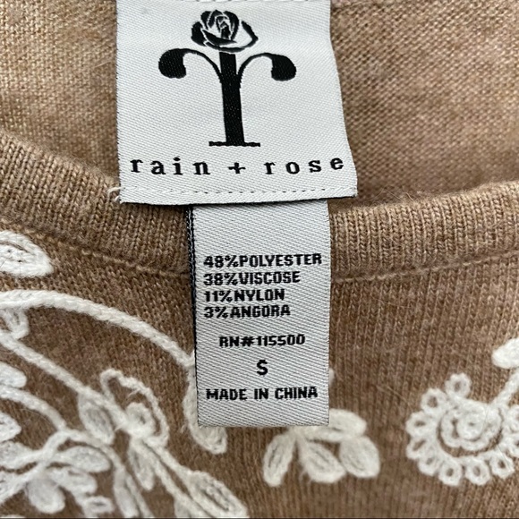 Rain + Rose Embroidered Sweater - Picture 3 of 5